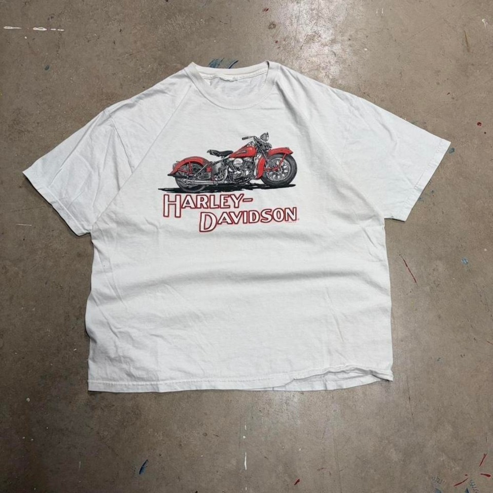 2000s harley boxy tee‎